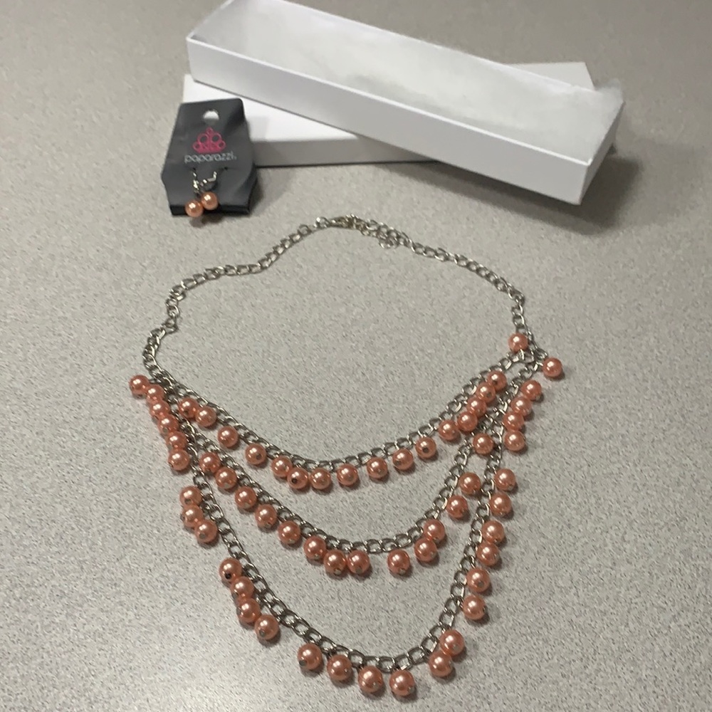 Paparazzi necklace and earring set